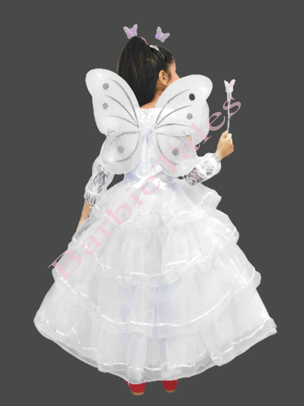 White Angel Fairy Tales Girl Kids Fancy Dress Costume - BarbieTales.com White Angel Fairy Tales Girl Kids Fancy Dress Costume - BarbieTales.com