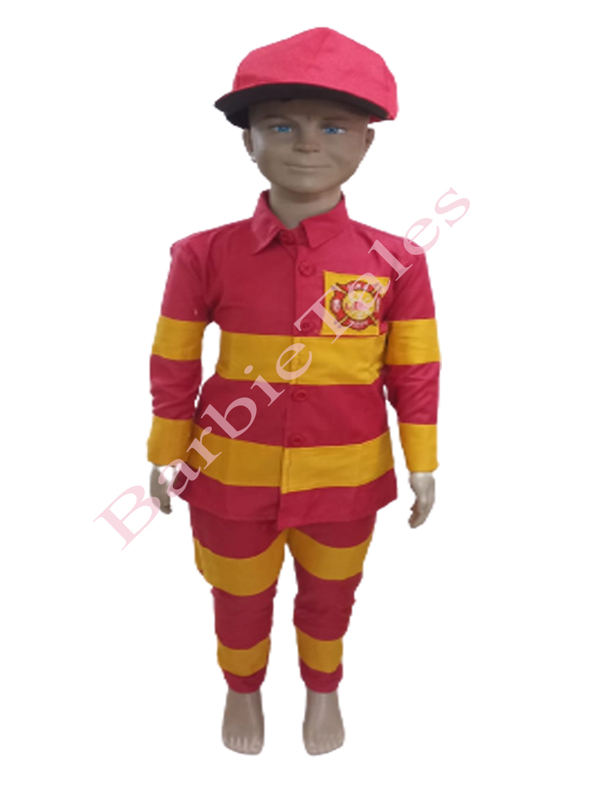 Kids Firefighter Fancy Dress Up Fireman Uniform Cosplay Outfit With Preten  | eBay