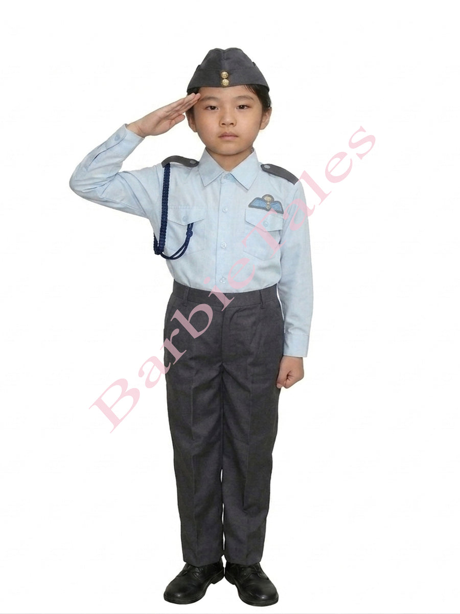 Air Force Pilot Blue  Defense Fancy Dress For Kids