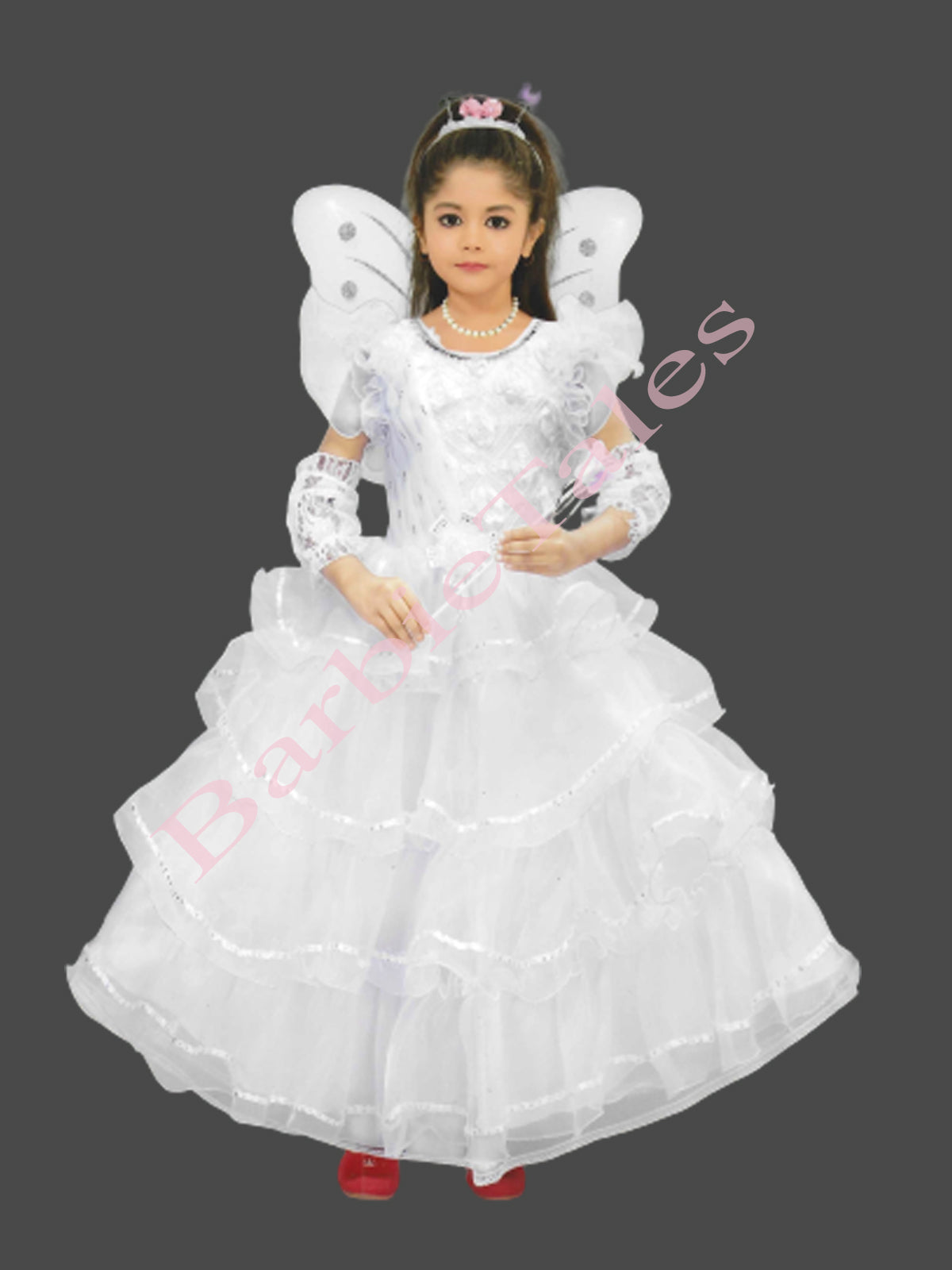 White Arm Cut-Out Lace Fairy Dress - Fashion Chingu