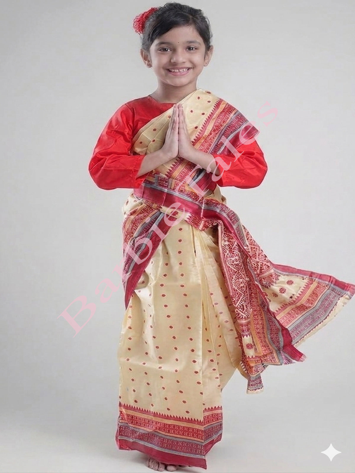 Assami Bihu Girl Saree Fancy Dress for Girls
