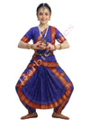 Bharatanatyam Indian Classical Dance Costume For Girls - Blue