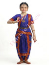 Bharatanatyam Indian Classical Dance Costume For Girls - Blue