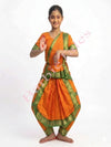Bharatanatyam Indian Classical Dance Costume For Girls -Orange