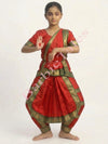 Bharatanatyam Indian Classical Dance Costume For Girls -Red