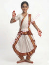 Bharatanatyam Indian Classical Dance Costume For Girls -White