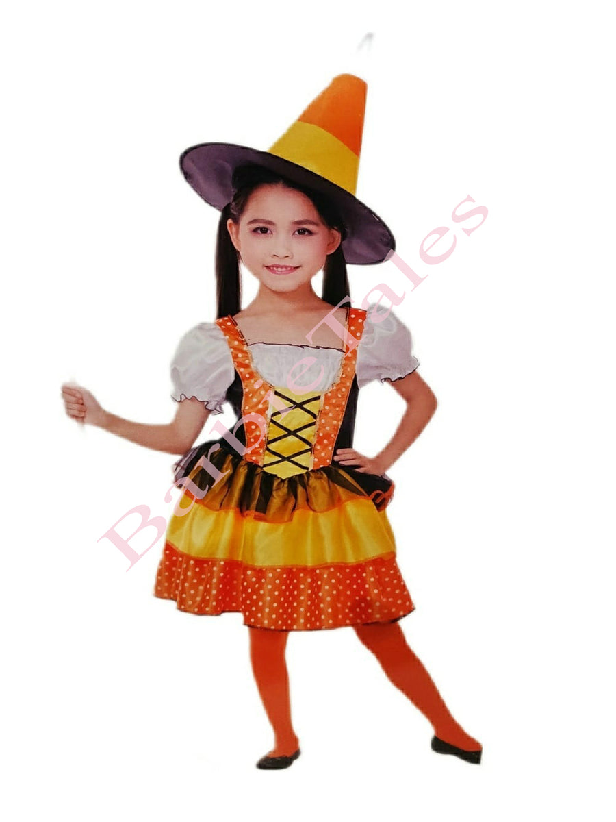 Witch Candy Corn Fancy Dress Halloween costume- Imported