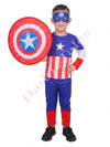 Captain America Avengers Kids Fancy Dress Costume - Standard