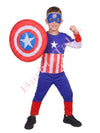 Captain America Avengers Kids Fancy Dress Costume - Standard