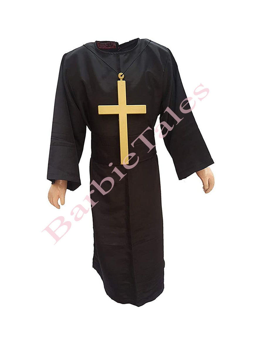 Christian Priest, Catholic Costume -BLACK