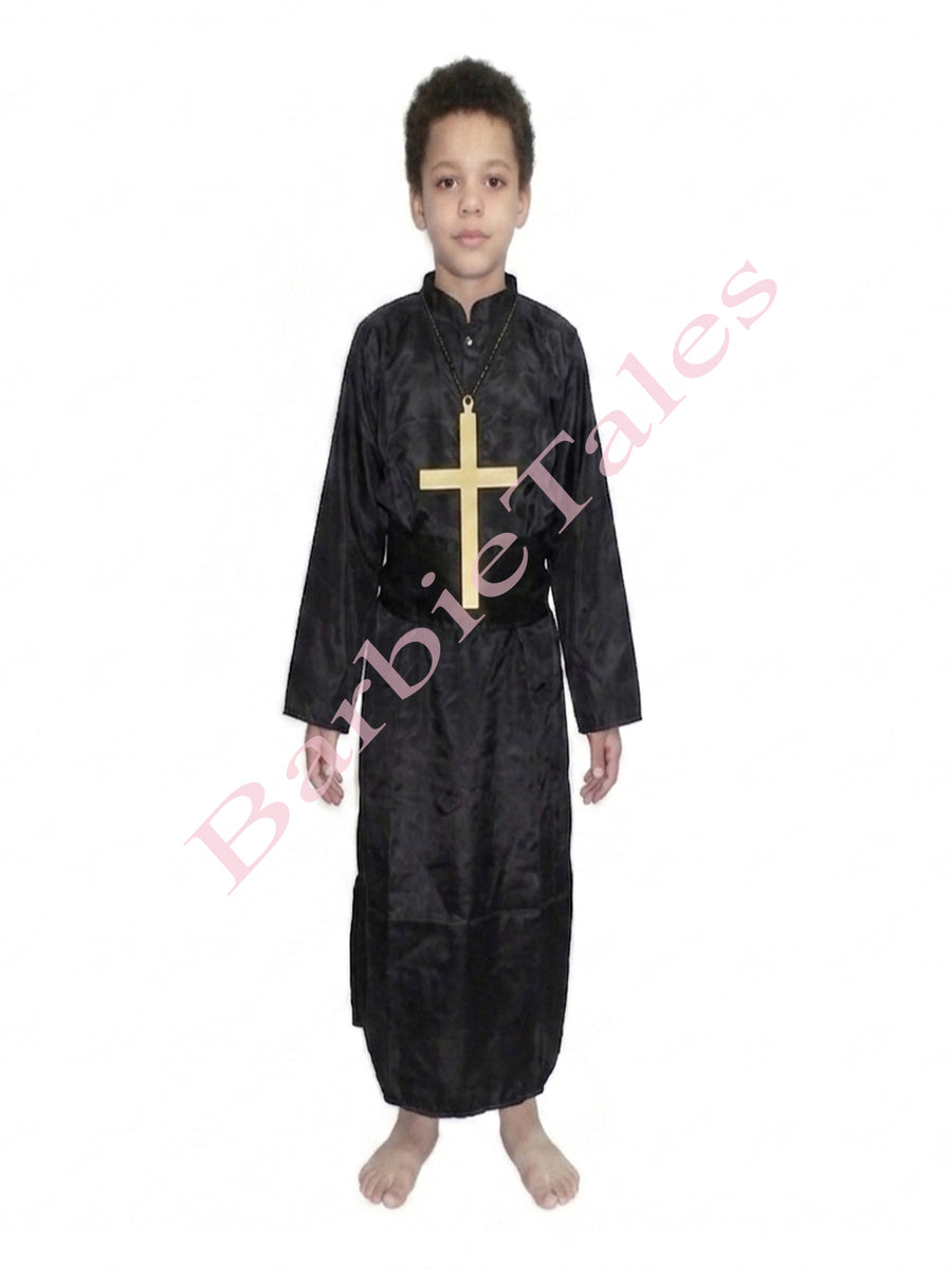 Christian Priest, Catholic Costume -BLACK