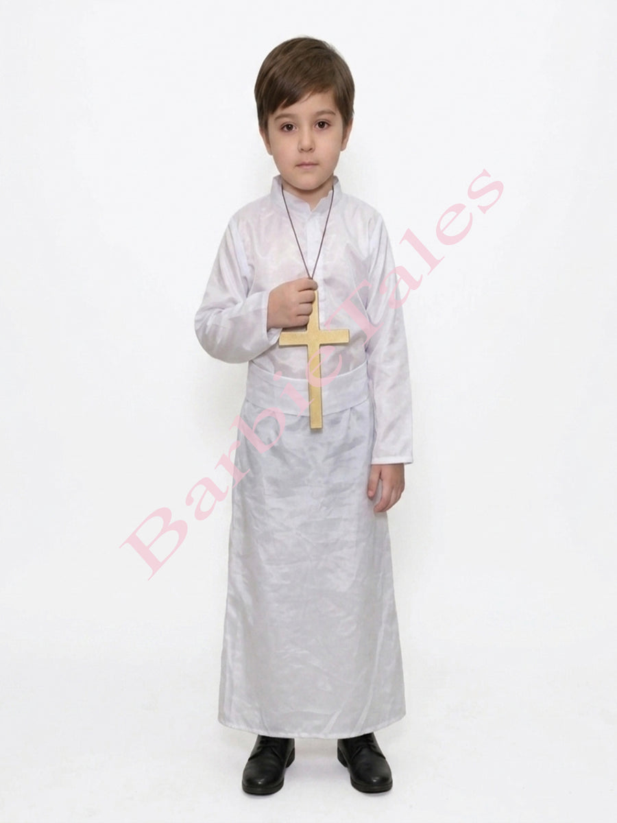 Christian Priest, Catholic Costume -WHITE