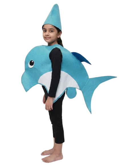 Dolphin Fish 3D Model Kids Fancy Dress Costume