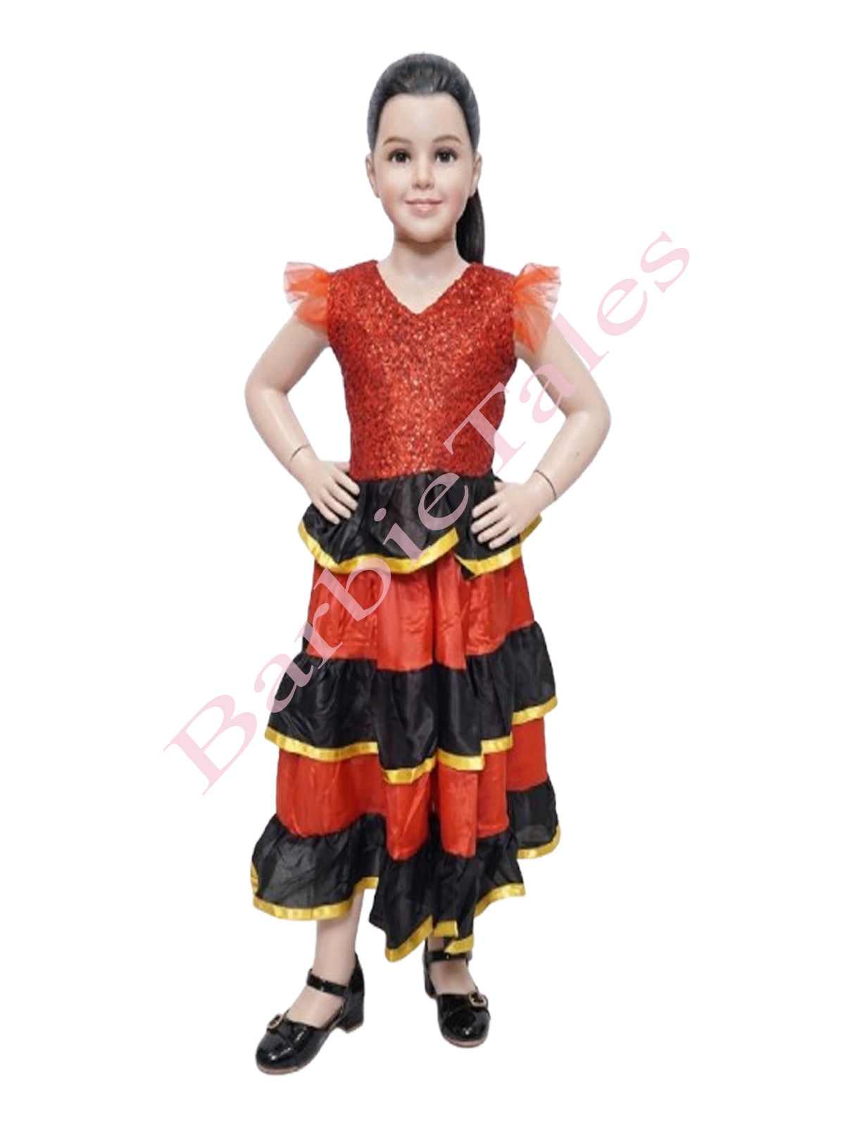 Flamingo Salsa Spanish Senorita  Girl Fancy Dress