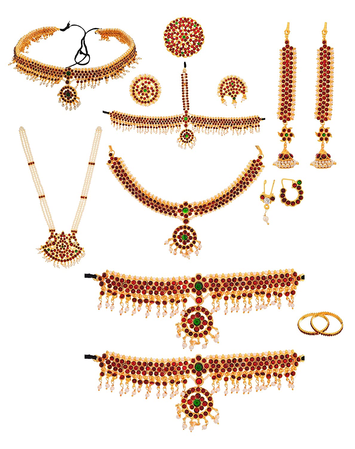 THANU'S CRAFT Pula Poola Jada Billalu Hair Choti Ornaments Bharatanatyam  Kuchipudi Classical Dance Jewellery for women : Amazon.in: Jewellery