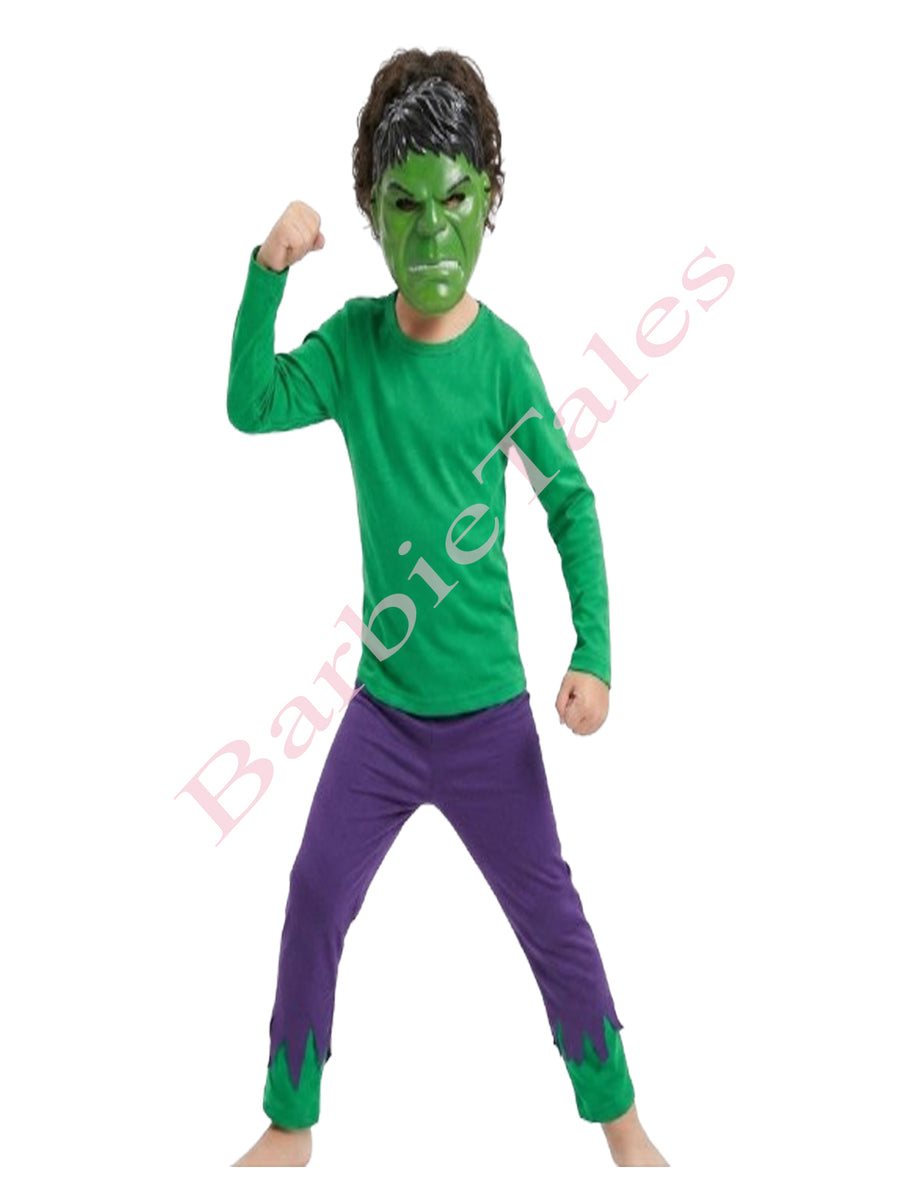 Hulk Avengers Superhero Kids Fancy Dress Costume With Mask | Standard