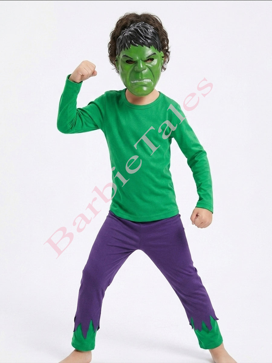 Hulk Avengers Superhero Kids Fancy Dress Costume With Mask | Standard