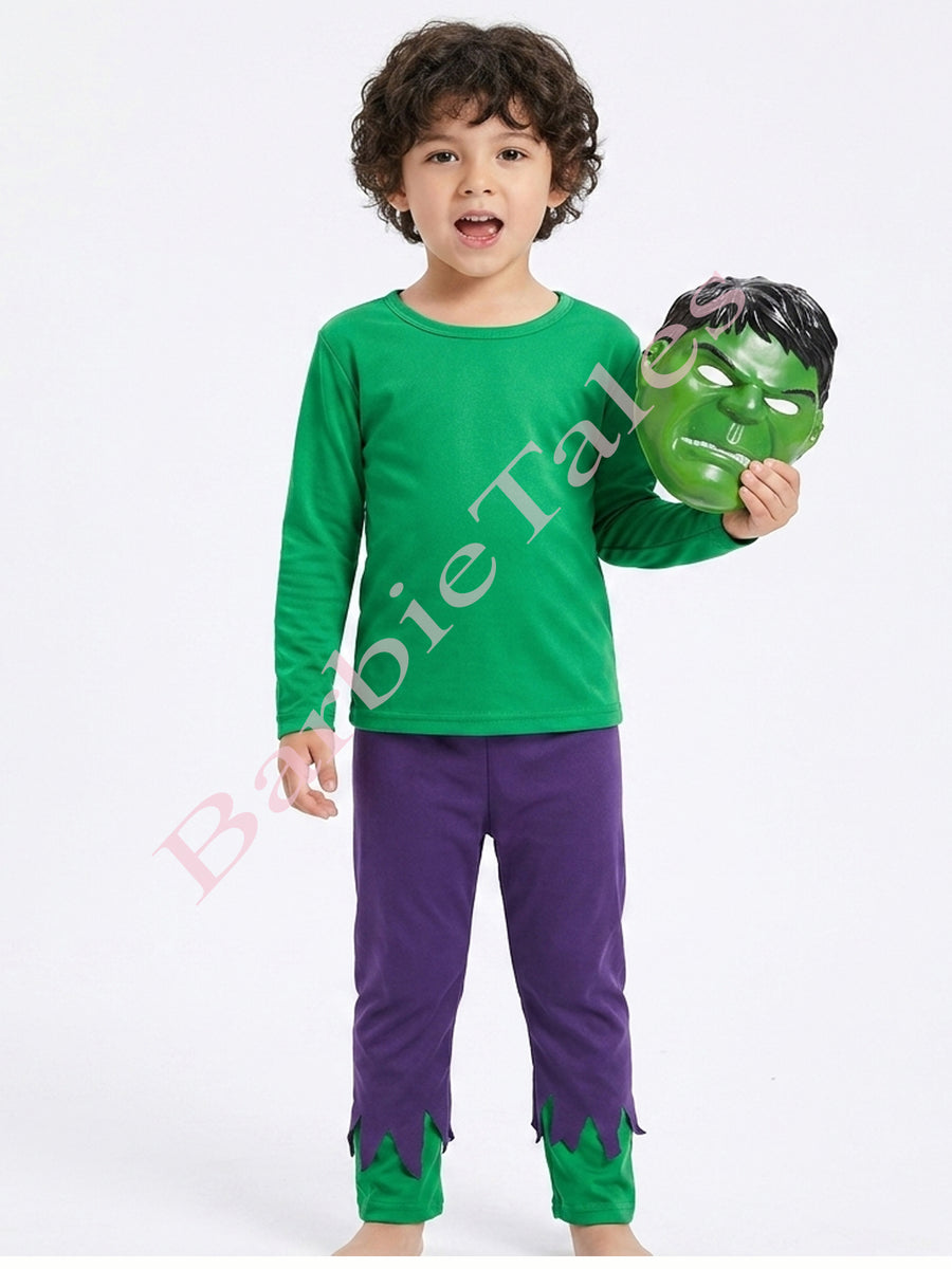 Hulk Avengers Superhero Kids Fancy Dress Costume With Mask | Standard
