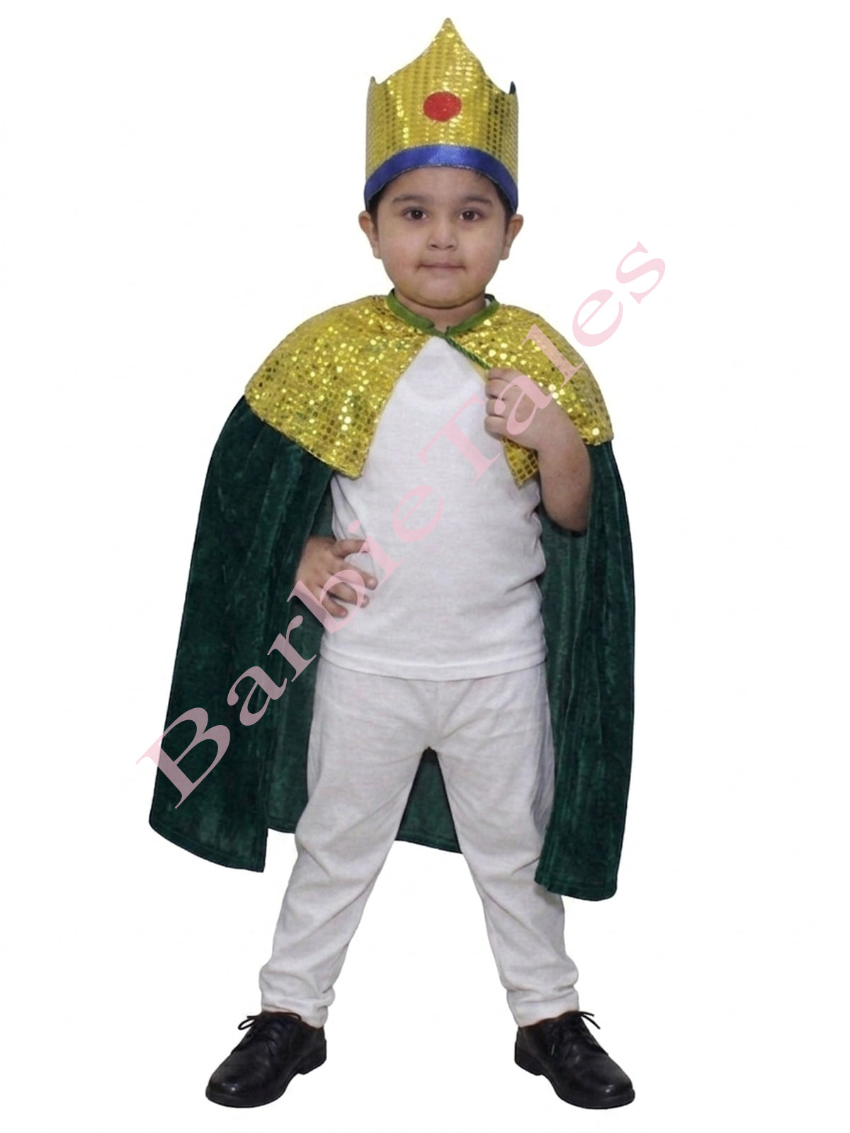 King Robe Green Kids Fancy Dress Costume