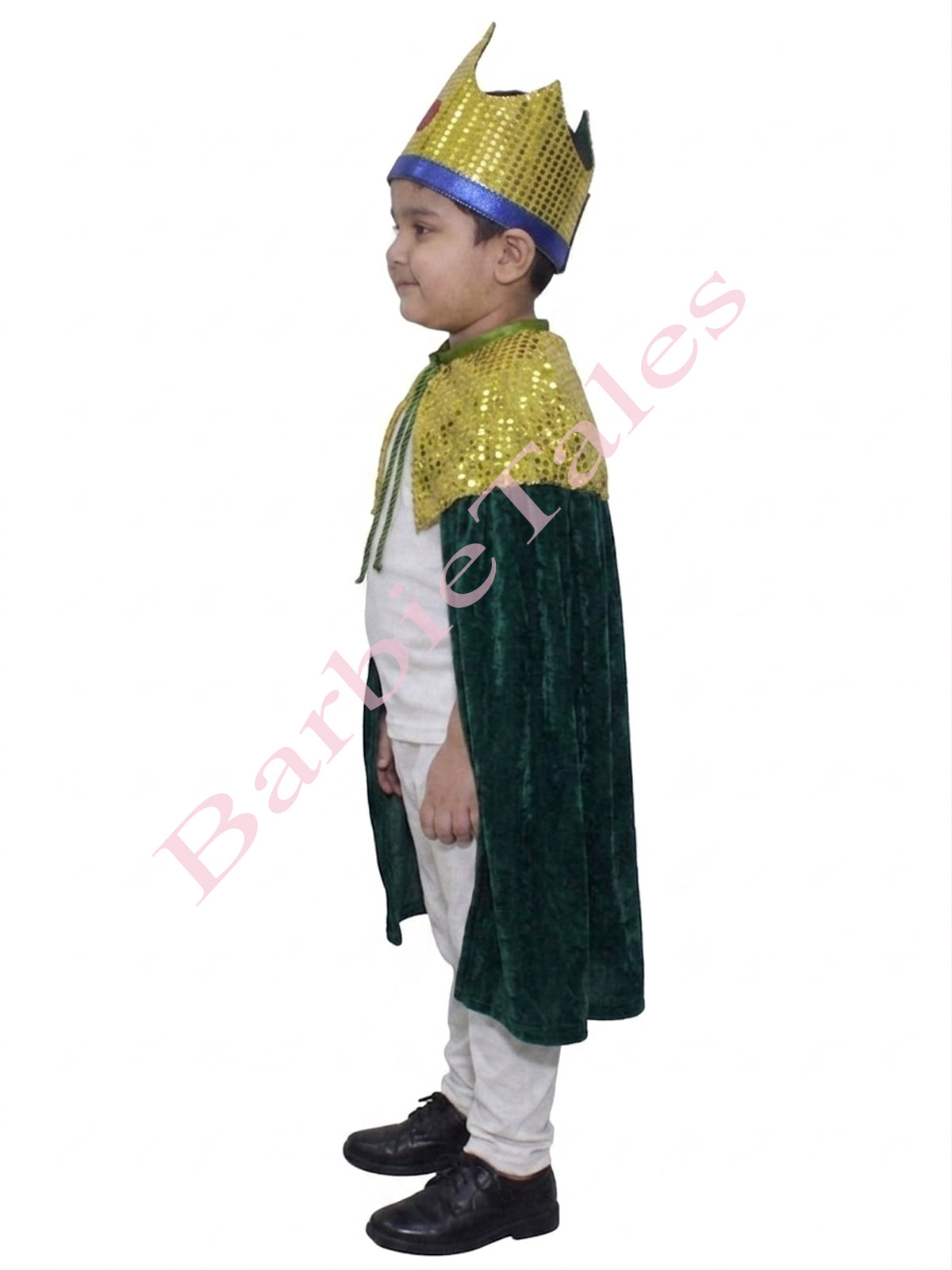 King Robe Green Kids Fancy Dress Costume