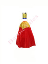 King Robe Red Kids Fancy Dress Costume