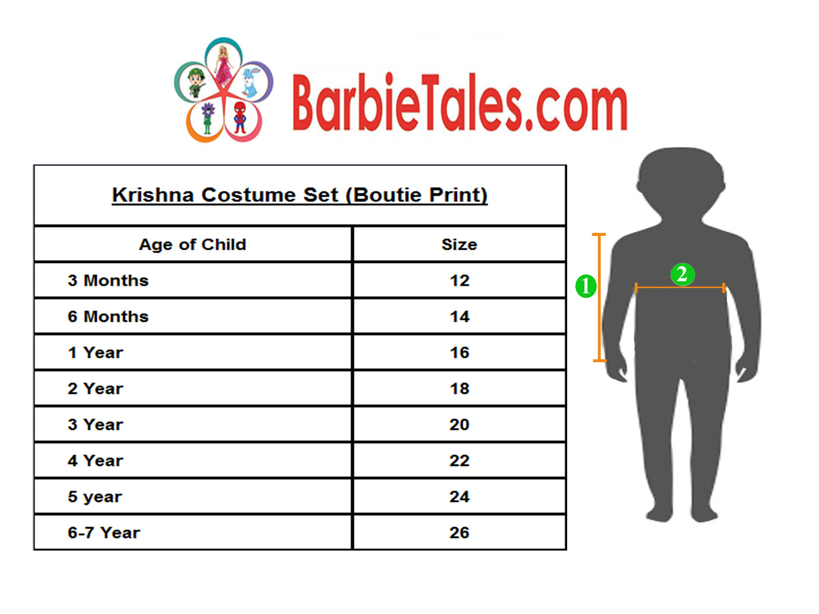 Little Bala Krishna Boutie Print with Ornaments -RED