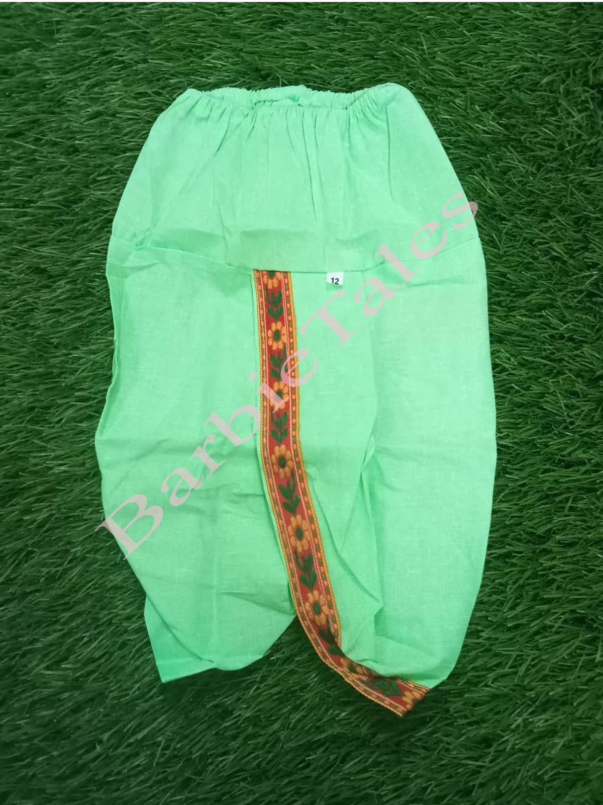 Krishna Green Top Green Dhoti Costume For Boys