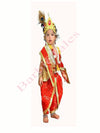 Little Bala Krishna Brocade Fancy Dress-No Ornaments-RED