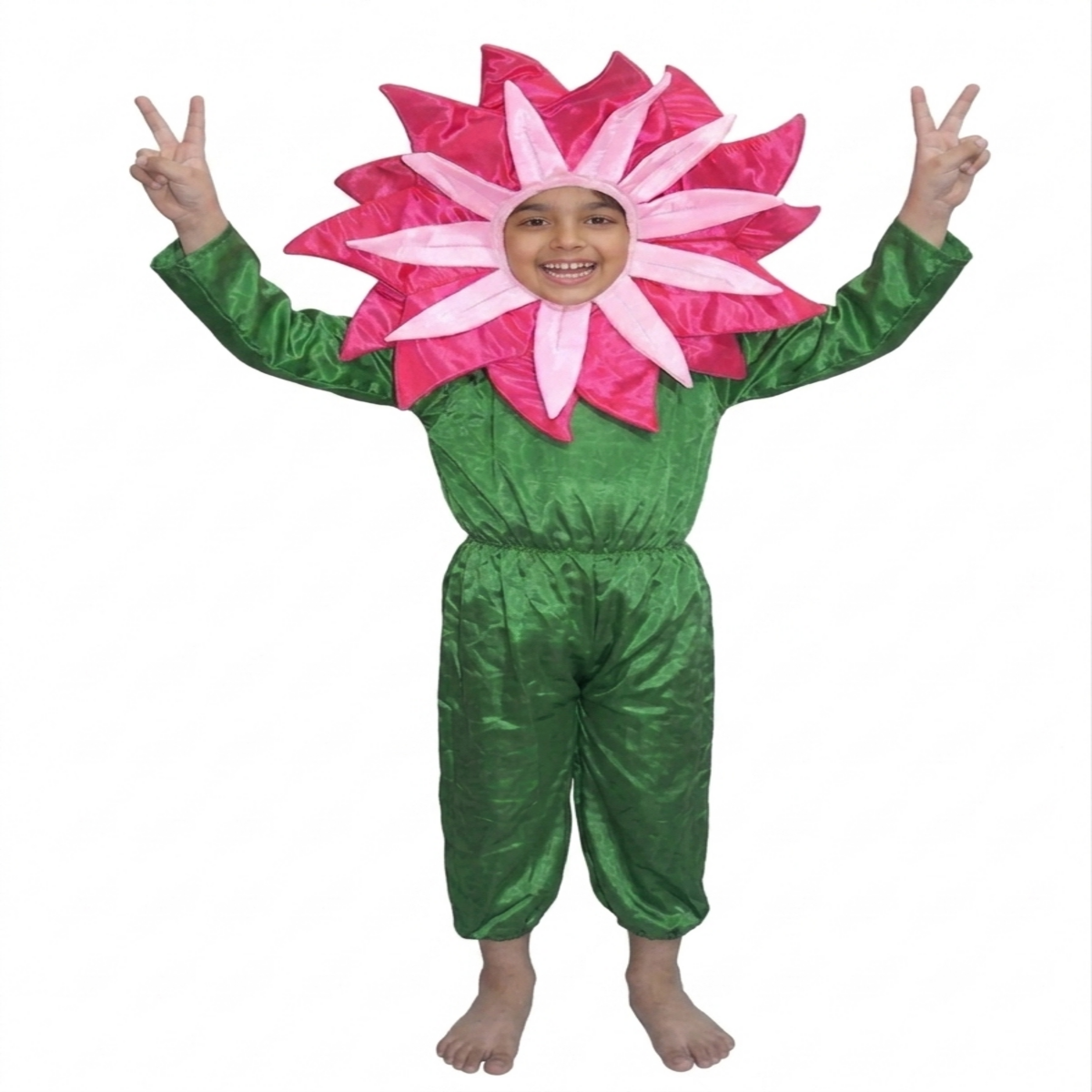 Magenta Flower Kids Fancy Dress Costume