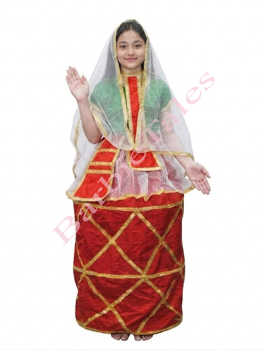 Manipuri Girl Fancy Dress for Kids Indian State