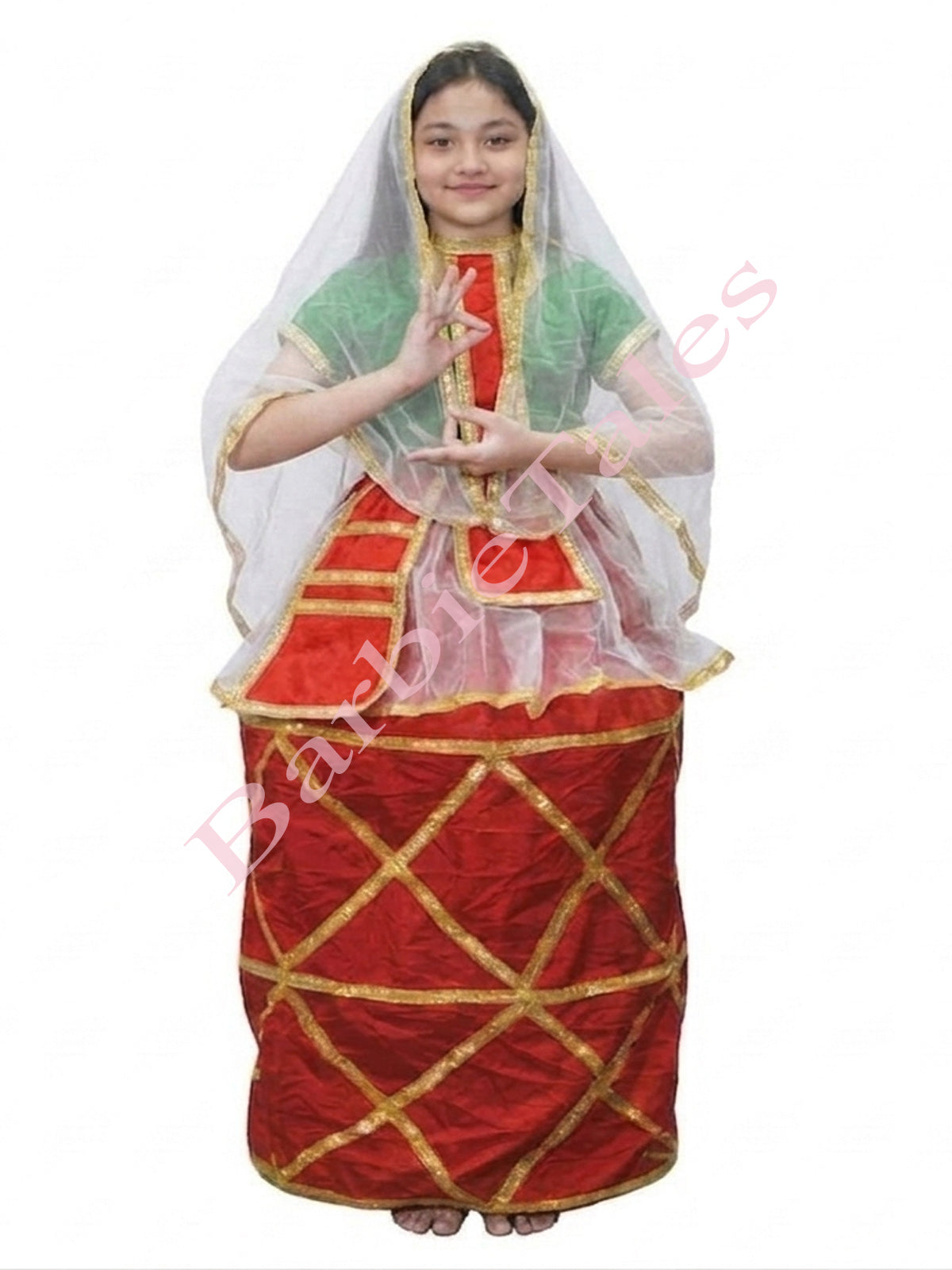 Manipuri Girl Fancy Dress for Kids Indian State
