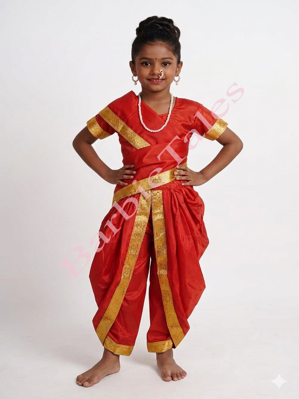 Maharastrian Sari Fancy Dress For Girls
