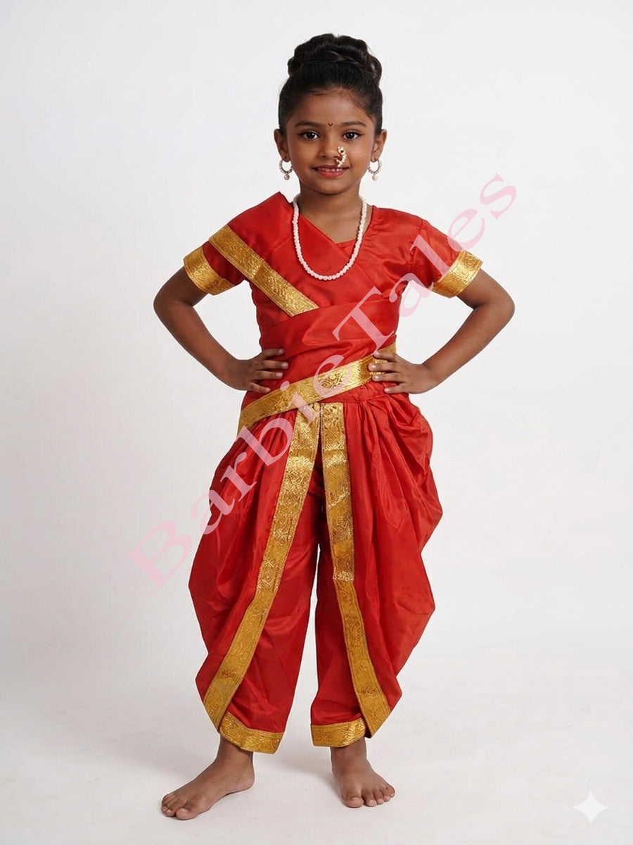 Maharastrian Sari Fancy Dress For Girls