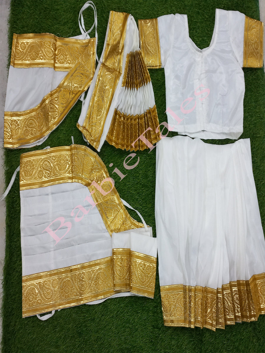 Kerala Mohiniyattam Indian Classical Dance Costume For Girls