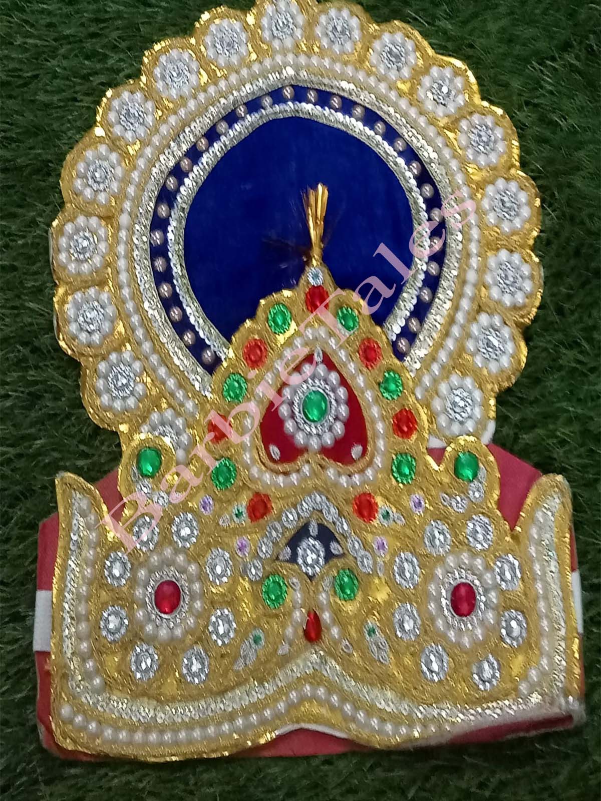 Indian Gods Kings Multicolour Double Mukut Crown Adults