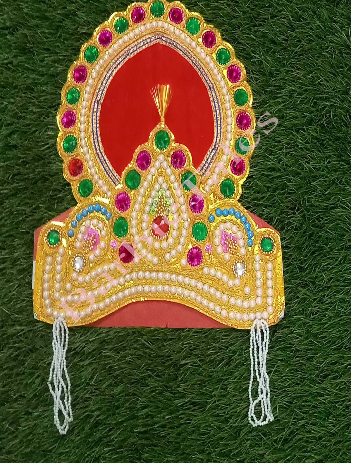 Indian Gods Kings Multicolour Double Mukut Crown  Kids