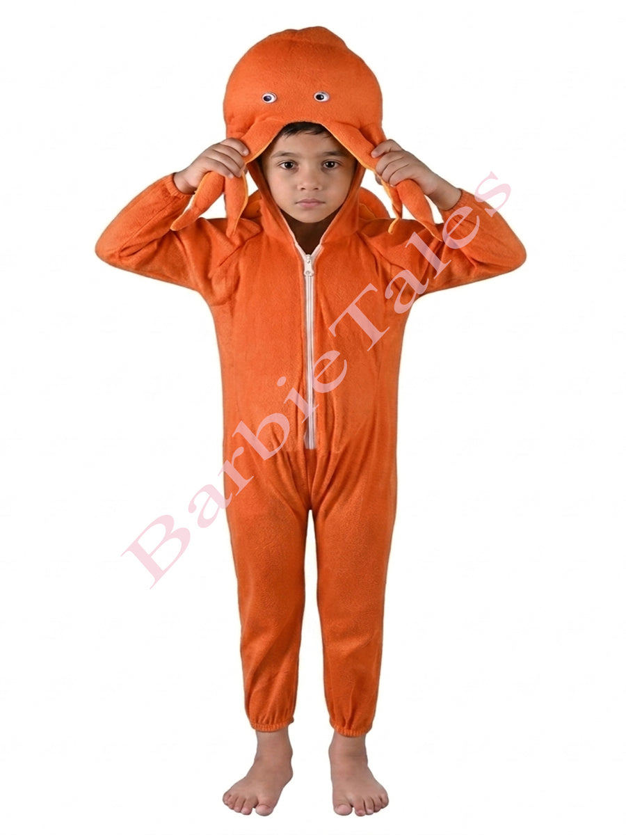Octopus Orange Insect Kids Fancy Dress Costume