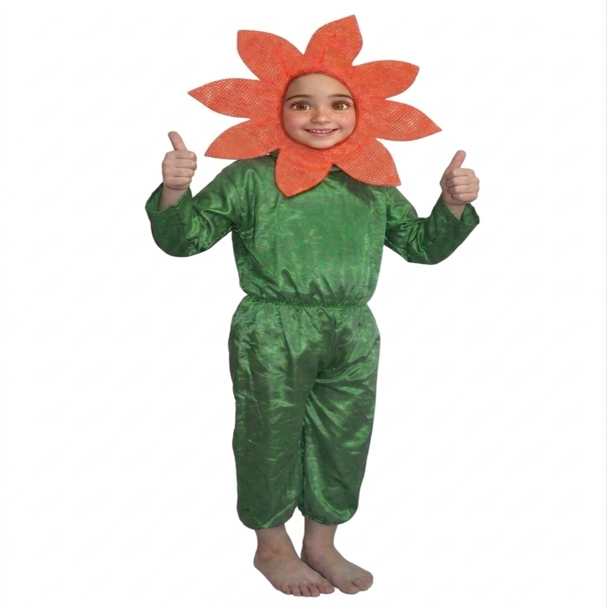 Orange Flower Kids Fancy Dress Costume
