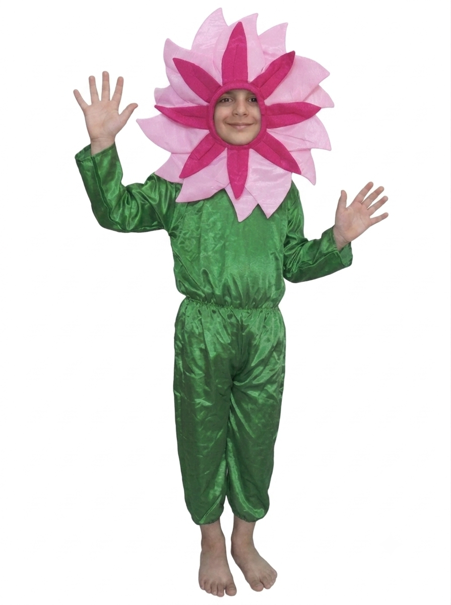 Pink Flower Kids Fancy Dress Costume