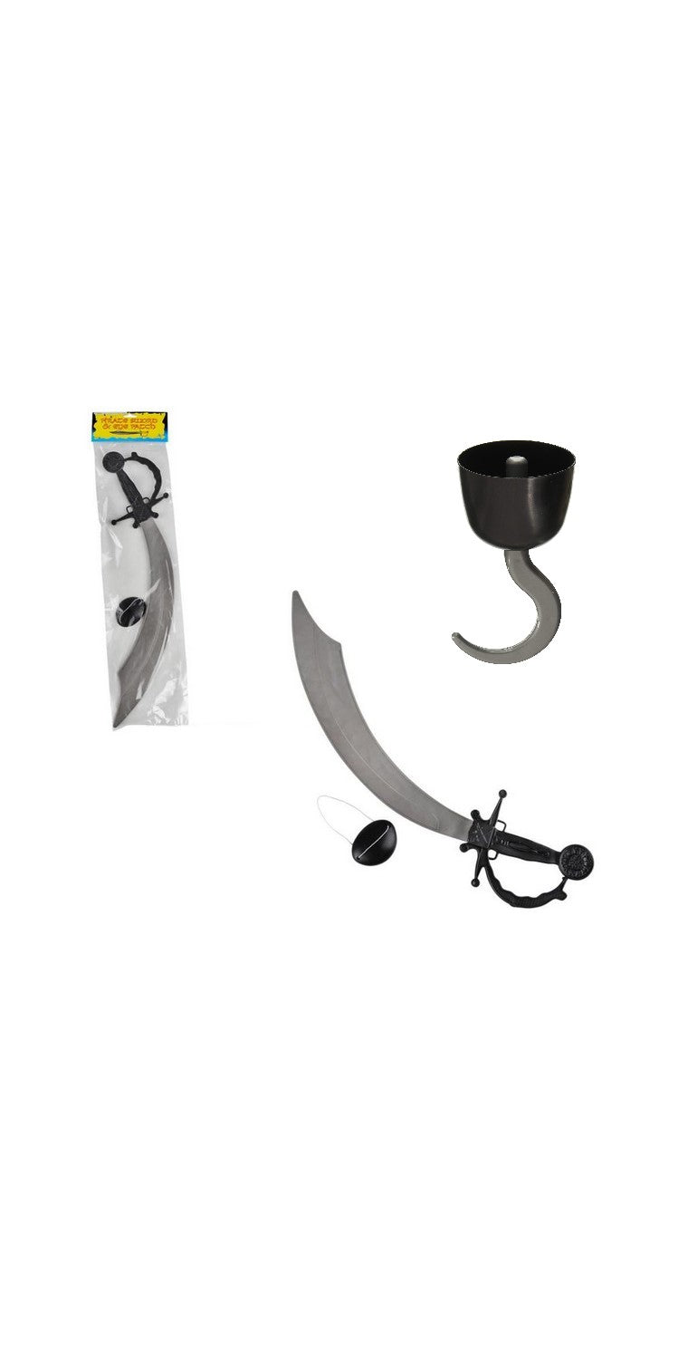 Pirate Sword Hook Eye Patch For Adults and Kids