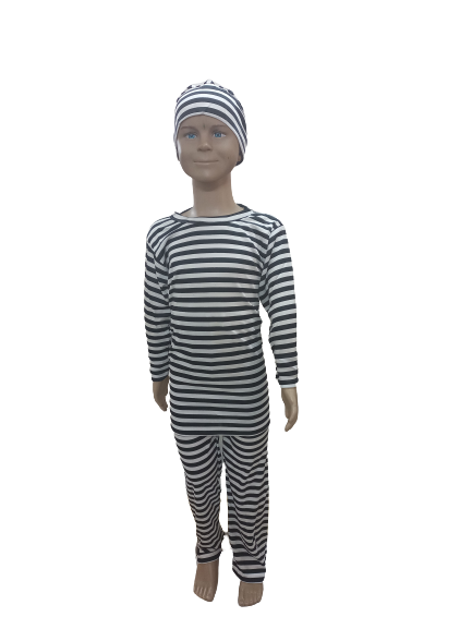 Prisoner Theif Fancy  Dress With Hand Cuffs