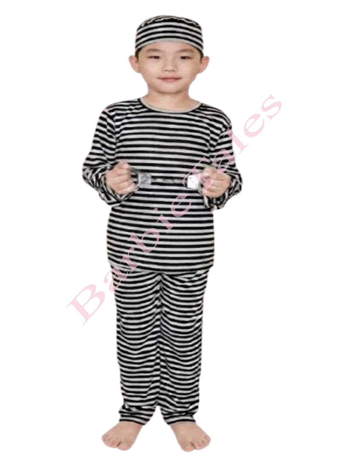 Prisoner Theif Fancy  Dress With Hand Cuffs