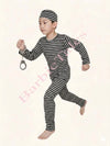 Prisoner Theif Fancy  Dress With Hand Cuffs