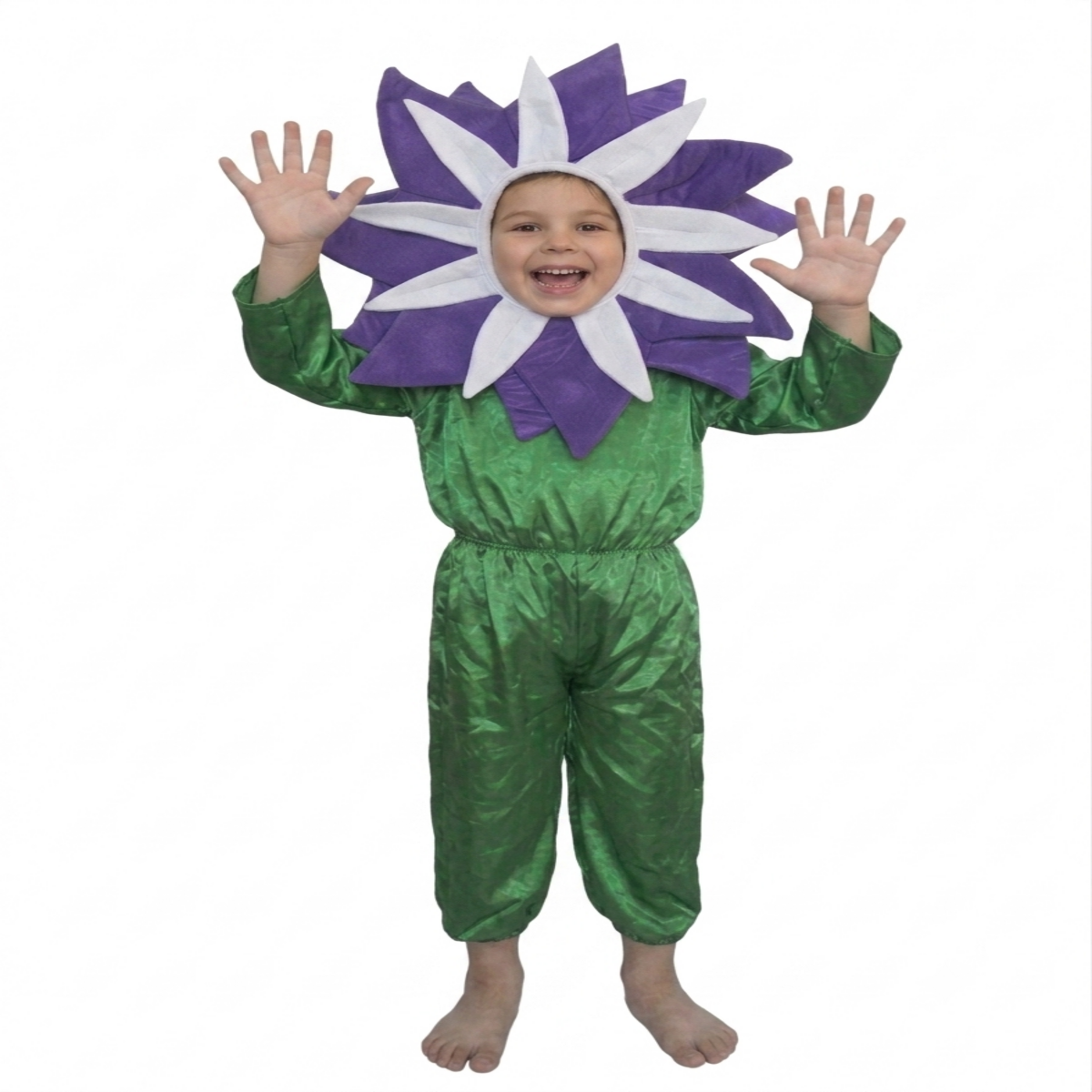 Violet Purple Flower Kids Fancy Dress Costume