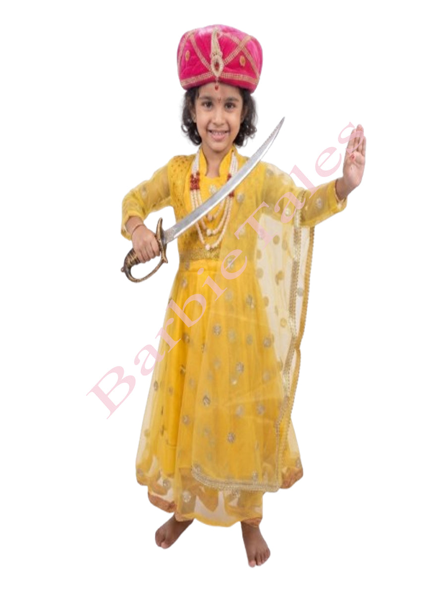 Razia Sultana Freedom Fighter Kids Fancy Dress Costume