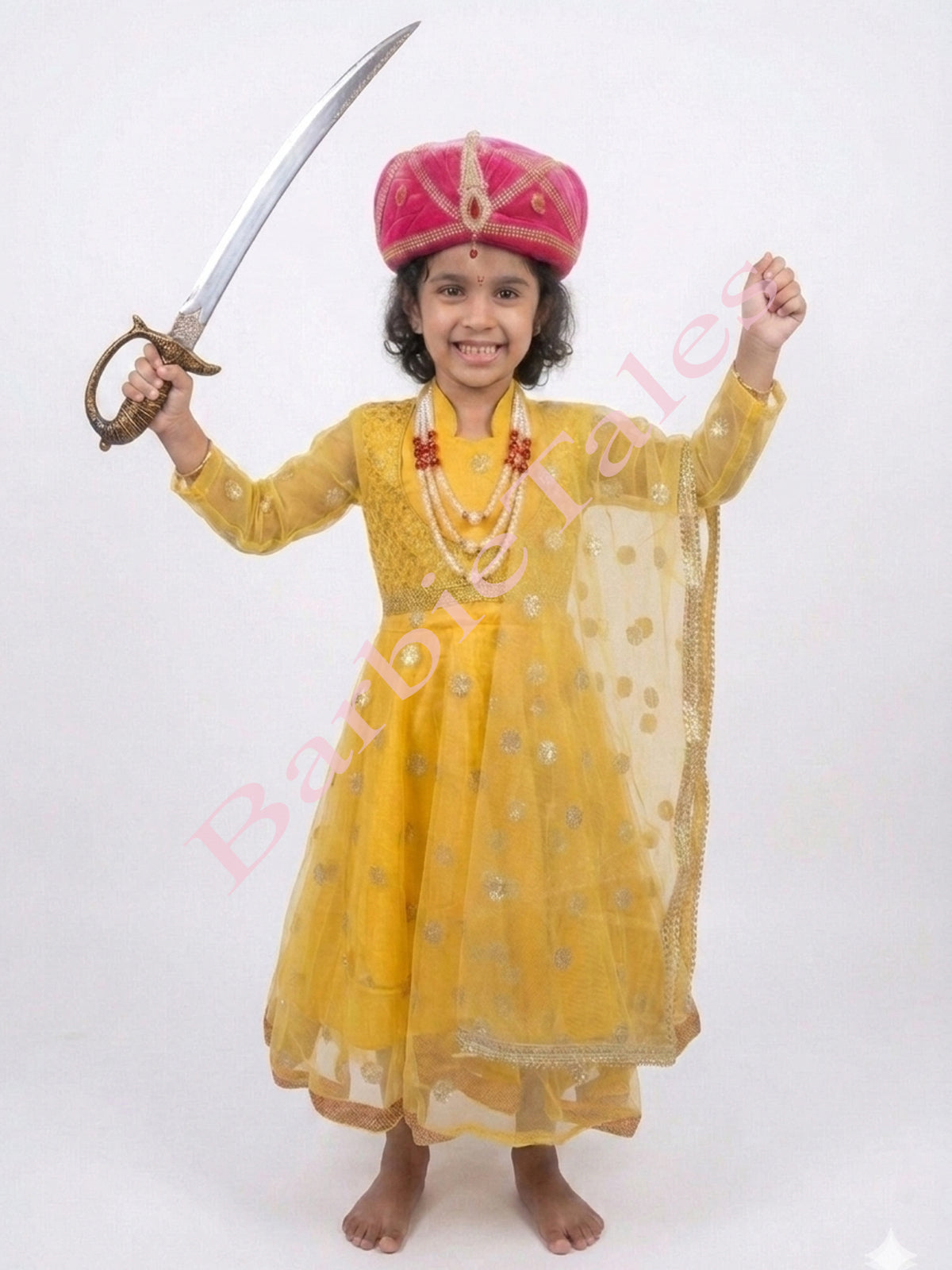 Razia Sultana Freedom Fighter Kids Fancy Dress Costume