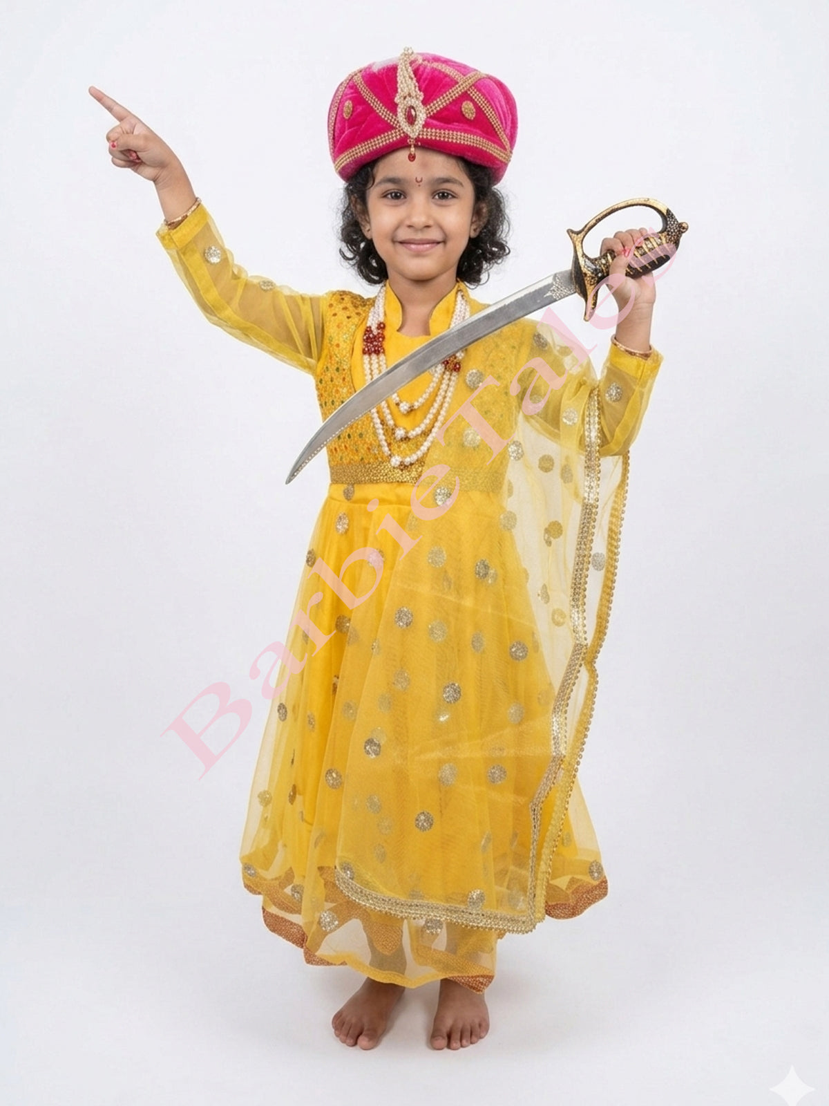 Razia Sultana Freedom Fighter Kids Fancy Dress Costume