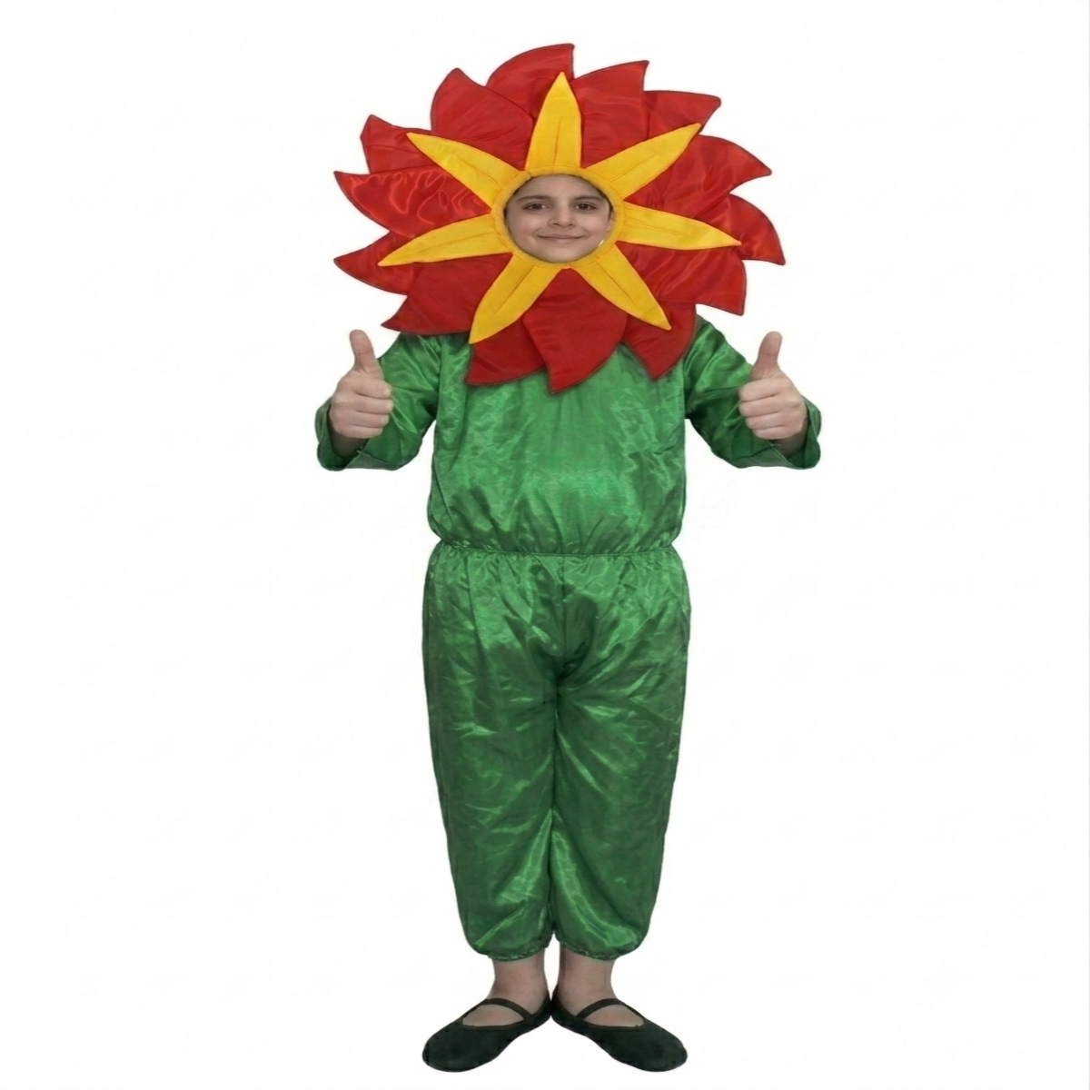 Red Flower Kids Fancy Dress Costume