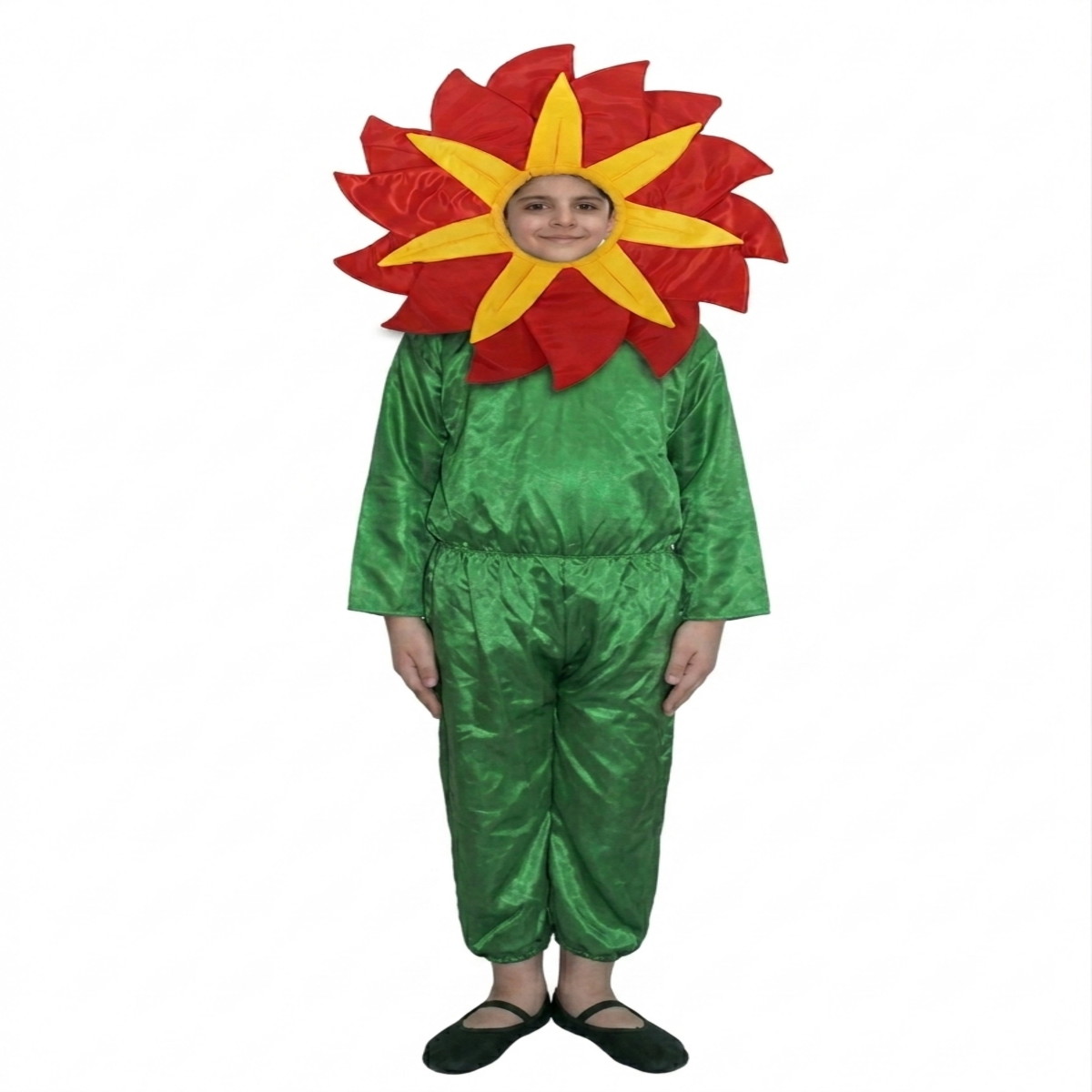 Red Flower Kids Fancy Dress Costume