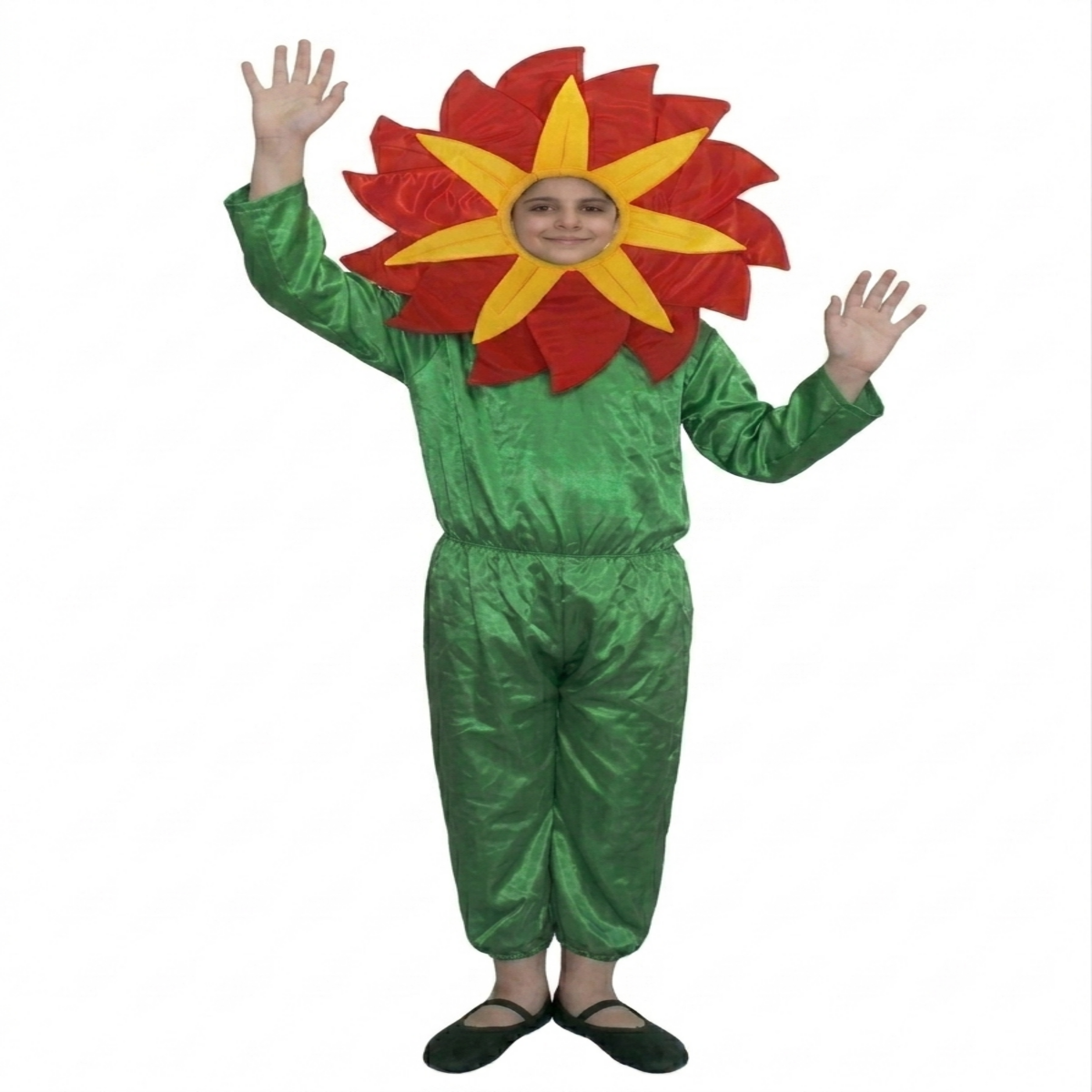 Red Flower Kids Fancy Dress Costume